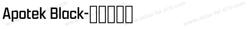 Apotek Black字体转换